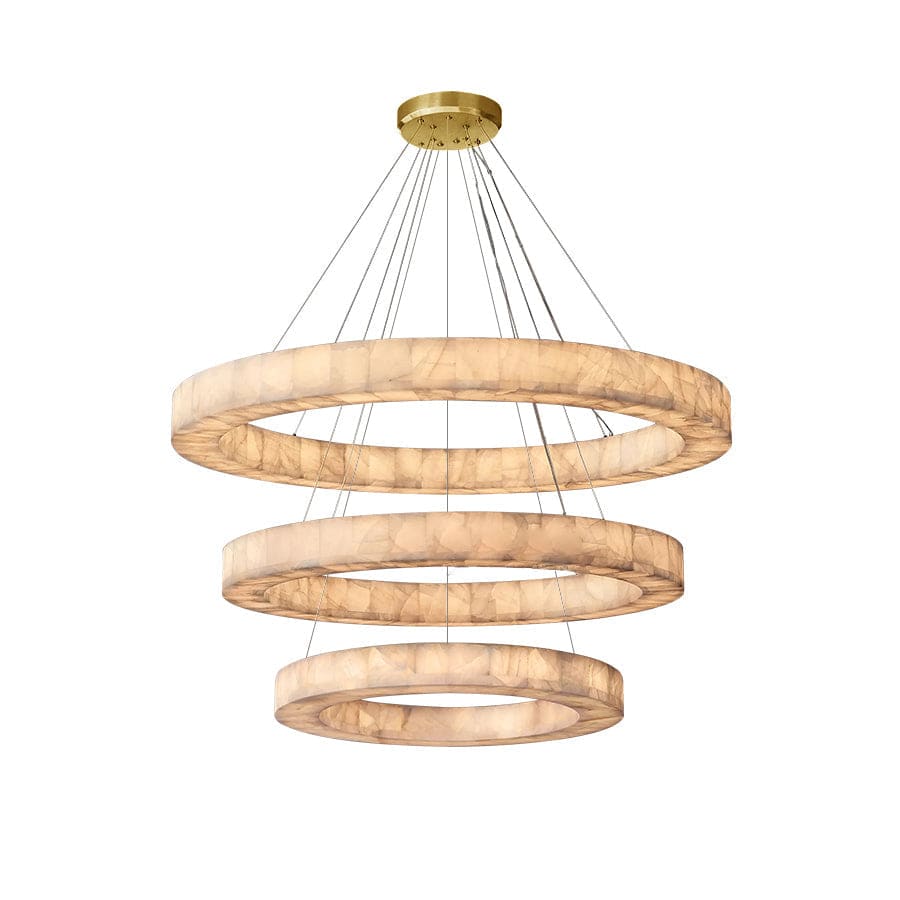 Phoebe 3-Tier Round Calcite Chandelier 60"