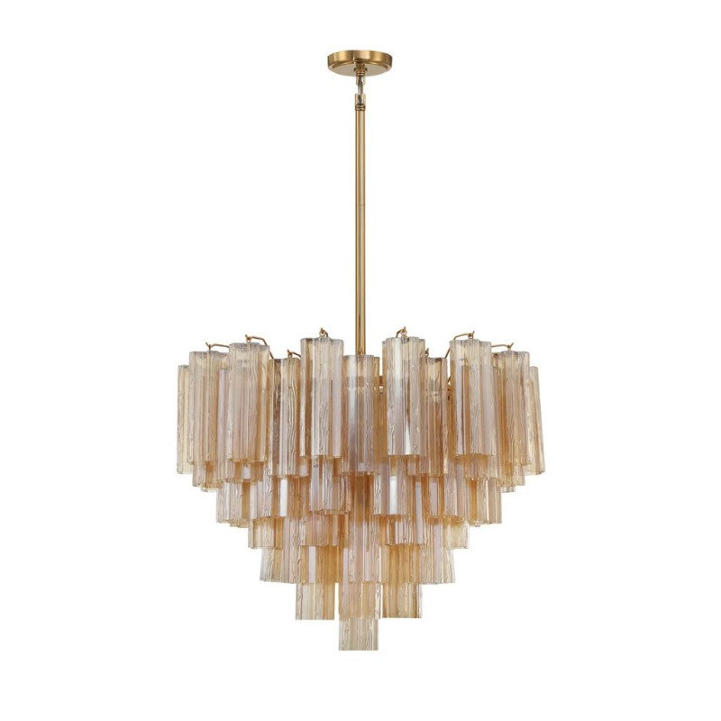 Aune Glass Modern 12-Light Chandelier For Living Room and Kitchen | Entryway Chandelier Adviselight