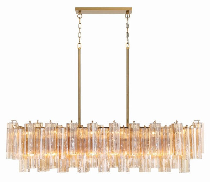 Aune Glass Modern 14-Light Chandelier For Dining Room | Luxury Chandelier Adviselight