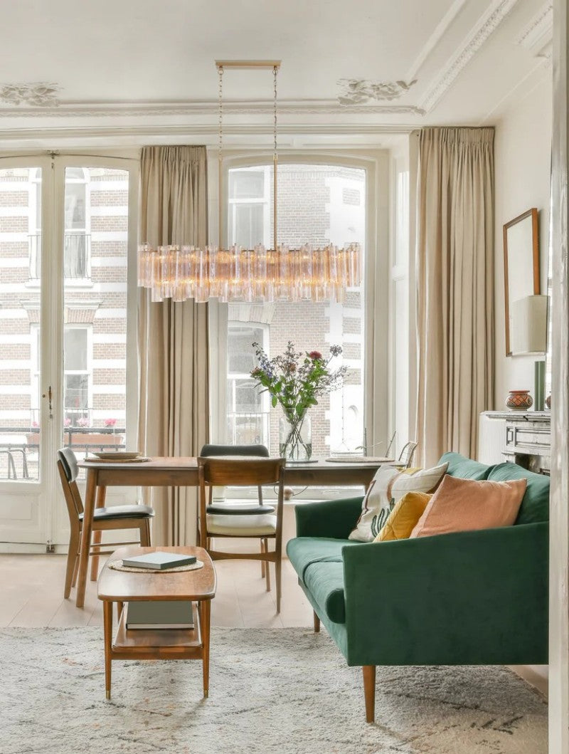Aune Glass Modern 14-Light Chandelier For Dining Room | Luxury Chandelier Adviselight
