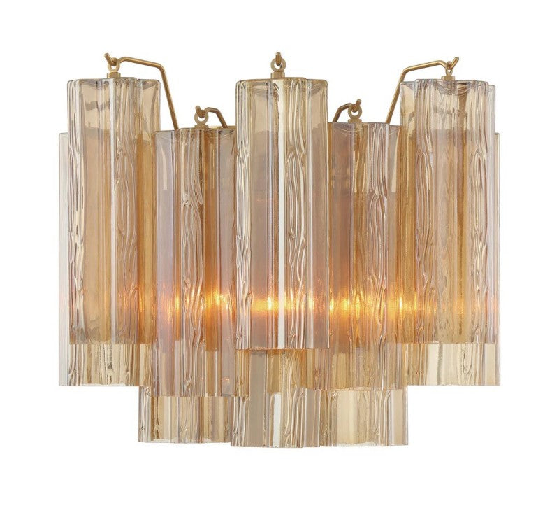 Aune Glass Modern 2-Light Sconce For Living Room and Bedroom | Modern Sconce Adviselight