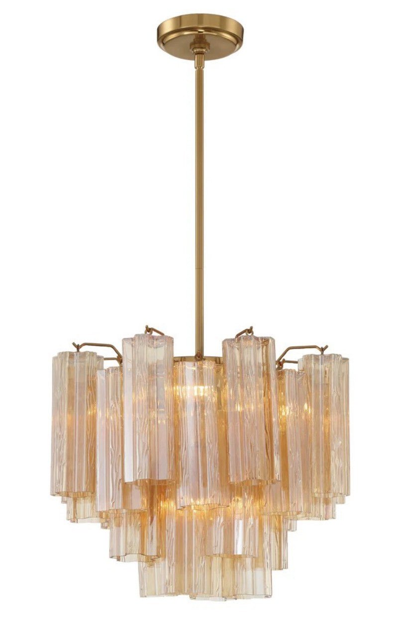 Aune Glass Modern 4-Light Chandelier  For Hallways and Kitchens | Entryway Chandelier Adviselight