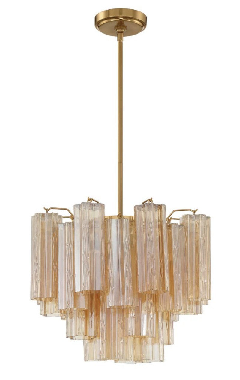 Aune Glass Modern 4-Light Chandelier  For Hallways and Kitchens | Entryway Chandelier Adviselight