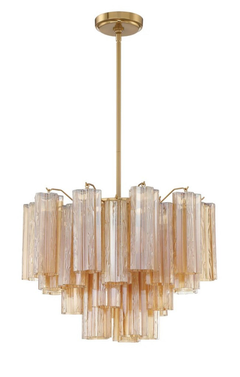 Aune Glass Modern 6-Light Chandelier For Kitchen Island and Dining Room | Entryway Chandelier Adviselight