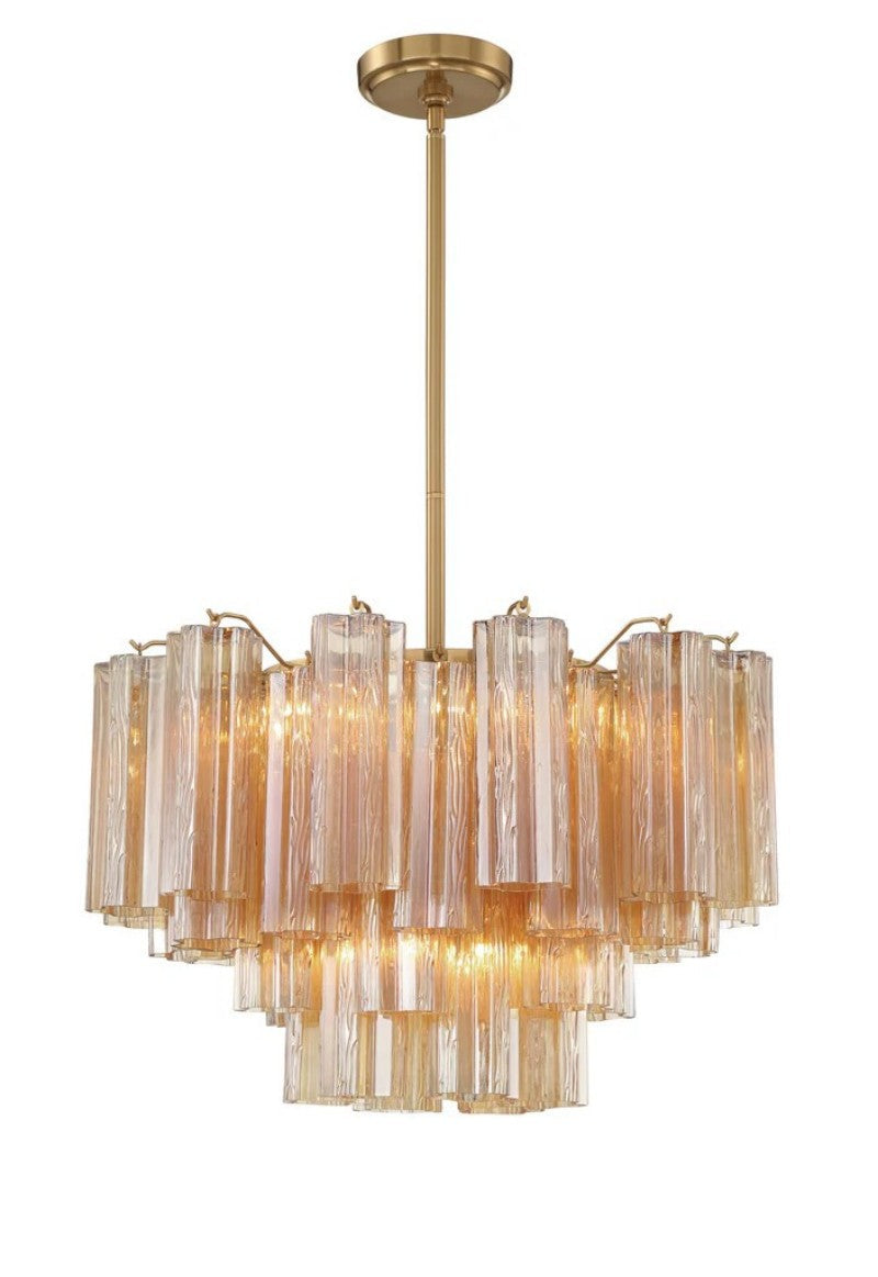 Aune Glass Modern 9-Light Chandelier For Bed Room and Dining Room | Entryway Chandelier Adviselight