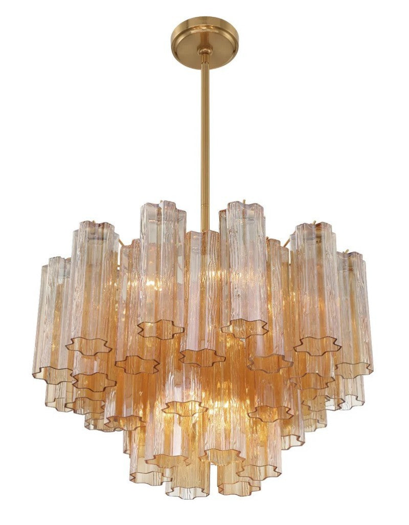 Aune Glass Modern 9-Light Chandelier For Bed Room and Dining Room | Entryway Chandelier Adviselight