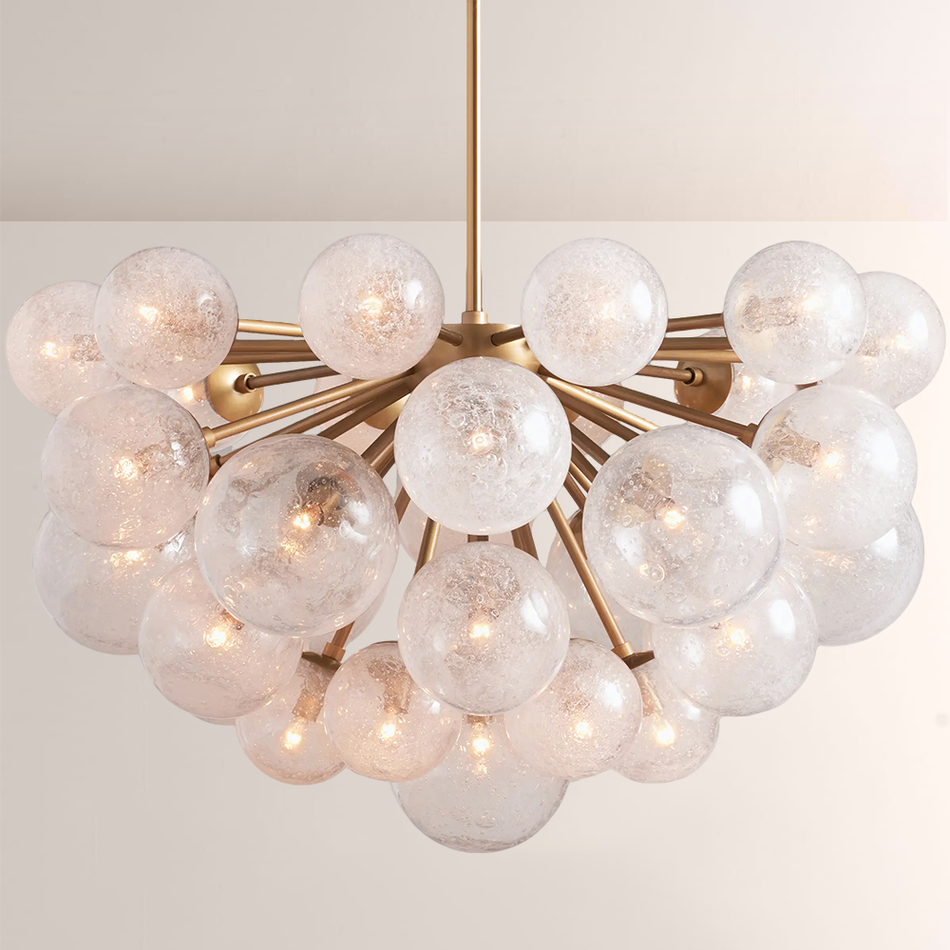 Meny Glass Globe Chandelier For Living Room and Dining Room | Glass Ball Chandelier